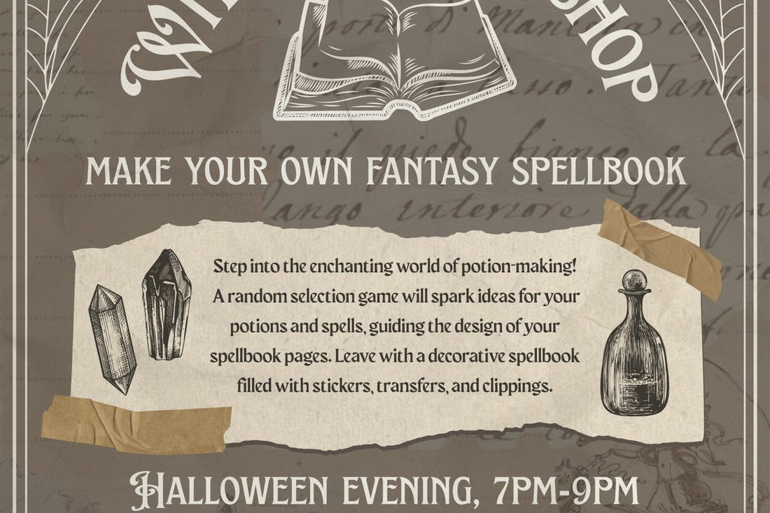 Collage Spellbook Workshop, Halloween Night