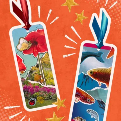 Collage Club for Kids - Create a bookmark